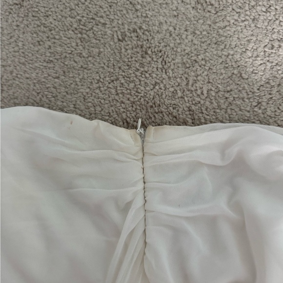 Princess Polly Strapless White Ruched Chiffon Dress - Picture 2 of 2